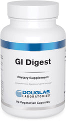 Douglas Laboratories GI Digest bottle shows gluten and dairy enzymes for digestive support.