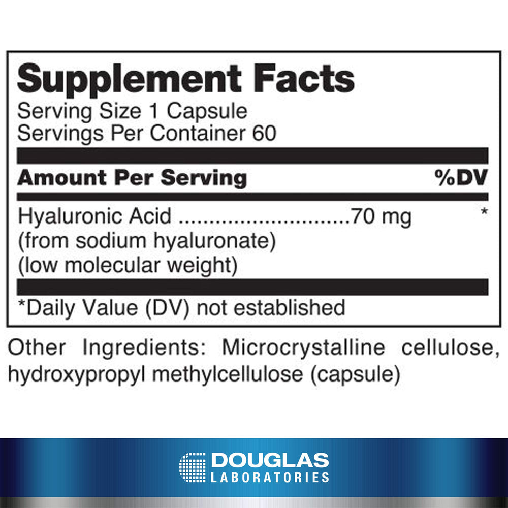 Douglas Laboratories Hyaluronic Acid bottle pour for easy daily dosing and joint health