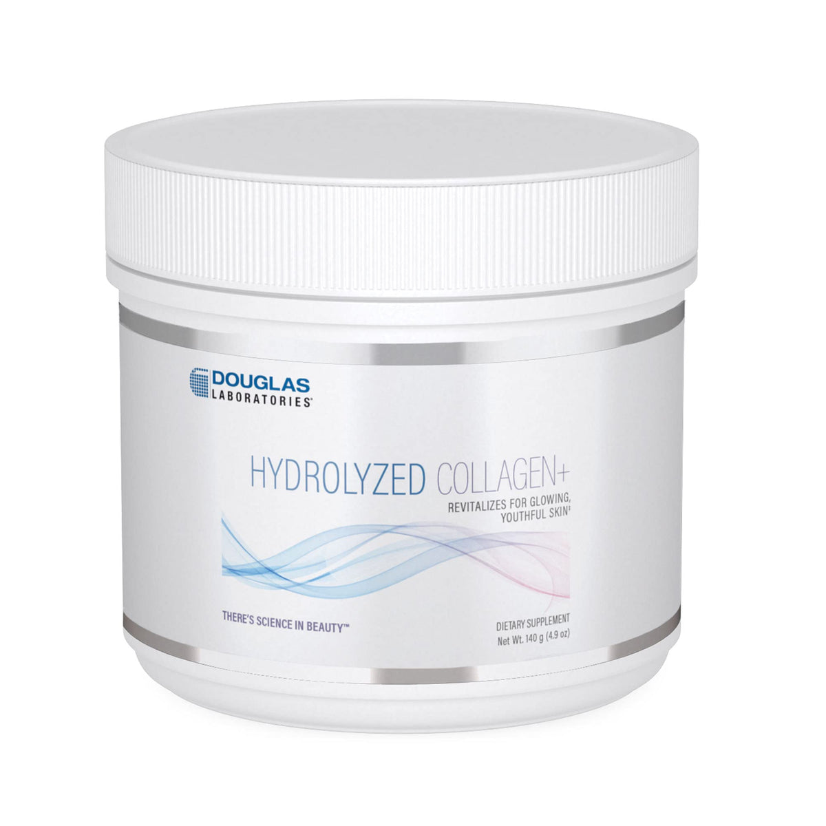 Douglas Laboratories Hydrolyzed Collagen+ bottle shows premium skin support.
