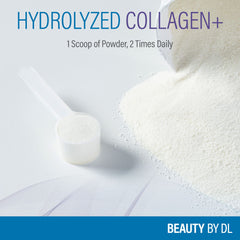Close view of Hydrolyzed Collagen+ label highlights key ingredients.