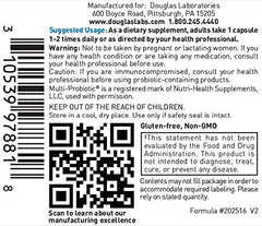 Douglas Laboratories Multi-Probiotic 15 Billion dose beside water for easy daily use