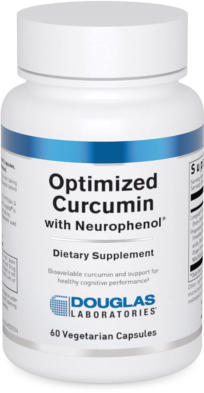 Douglas Laboratories Optimized Curcumin with Neurophenol bottle for daily brain support.