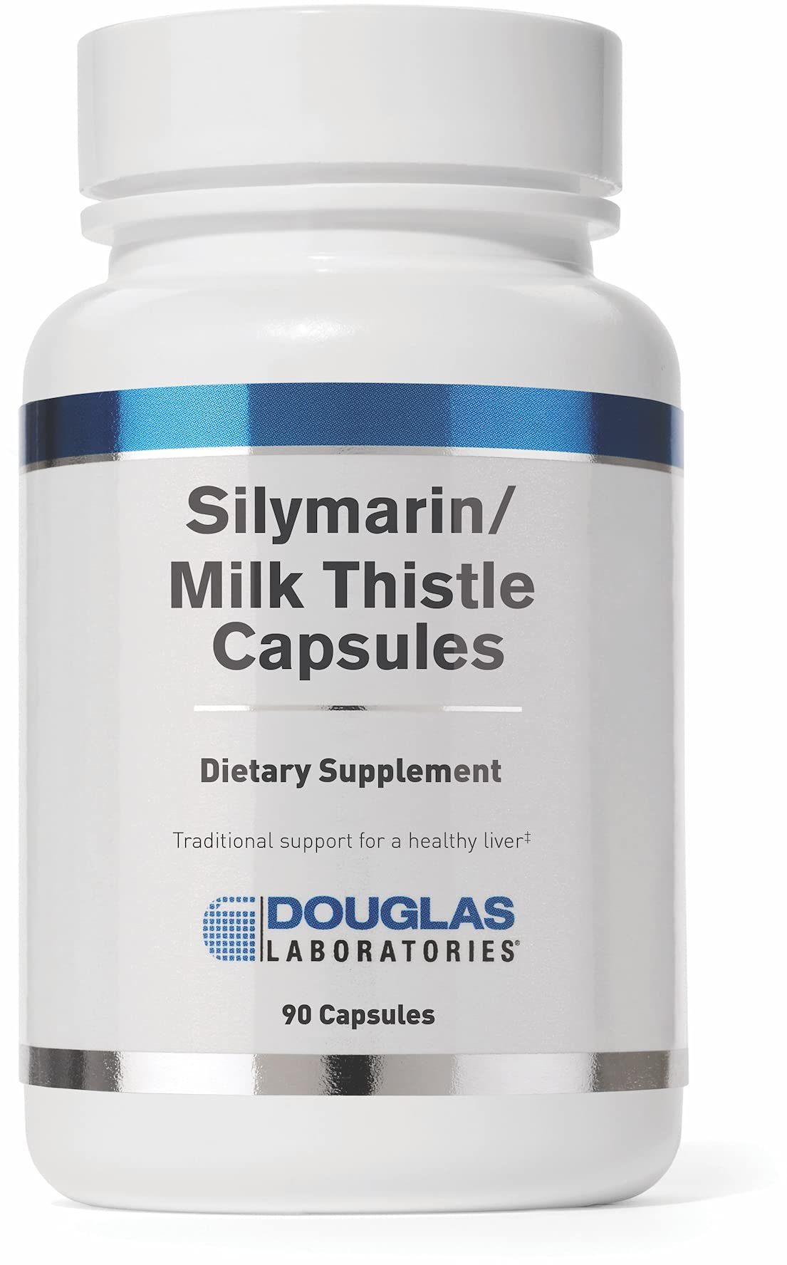 Douglas Laboratories Silymarin capsules bottle for daily liver support.