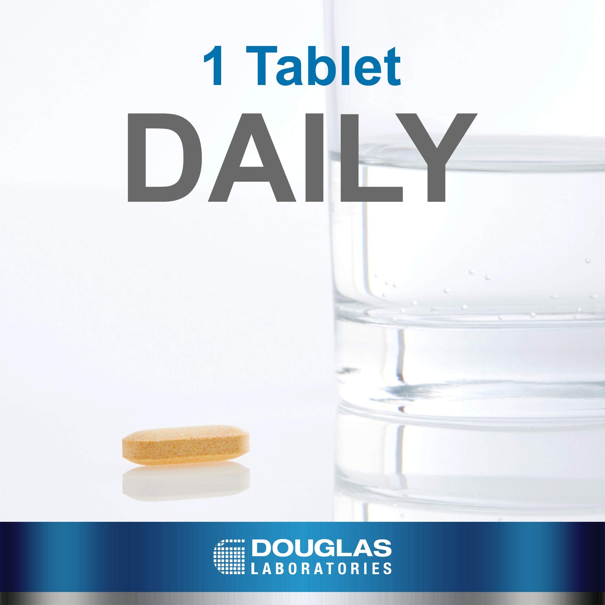 Douglas Laboratories Stress-B-Plus bottle side showing GMO-free formulation.