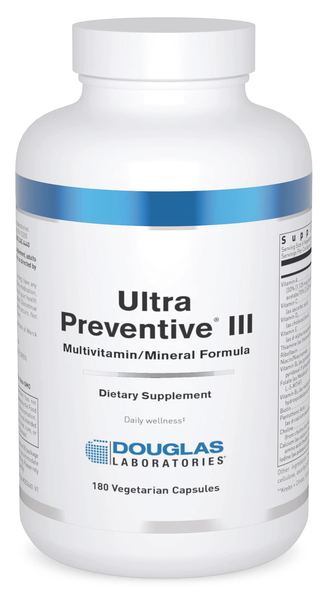 Douglas Laboratories Ultra Preventive III bottle front with capsules for daily wellness