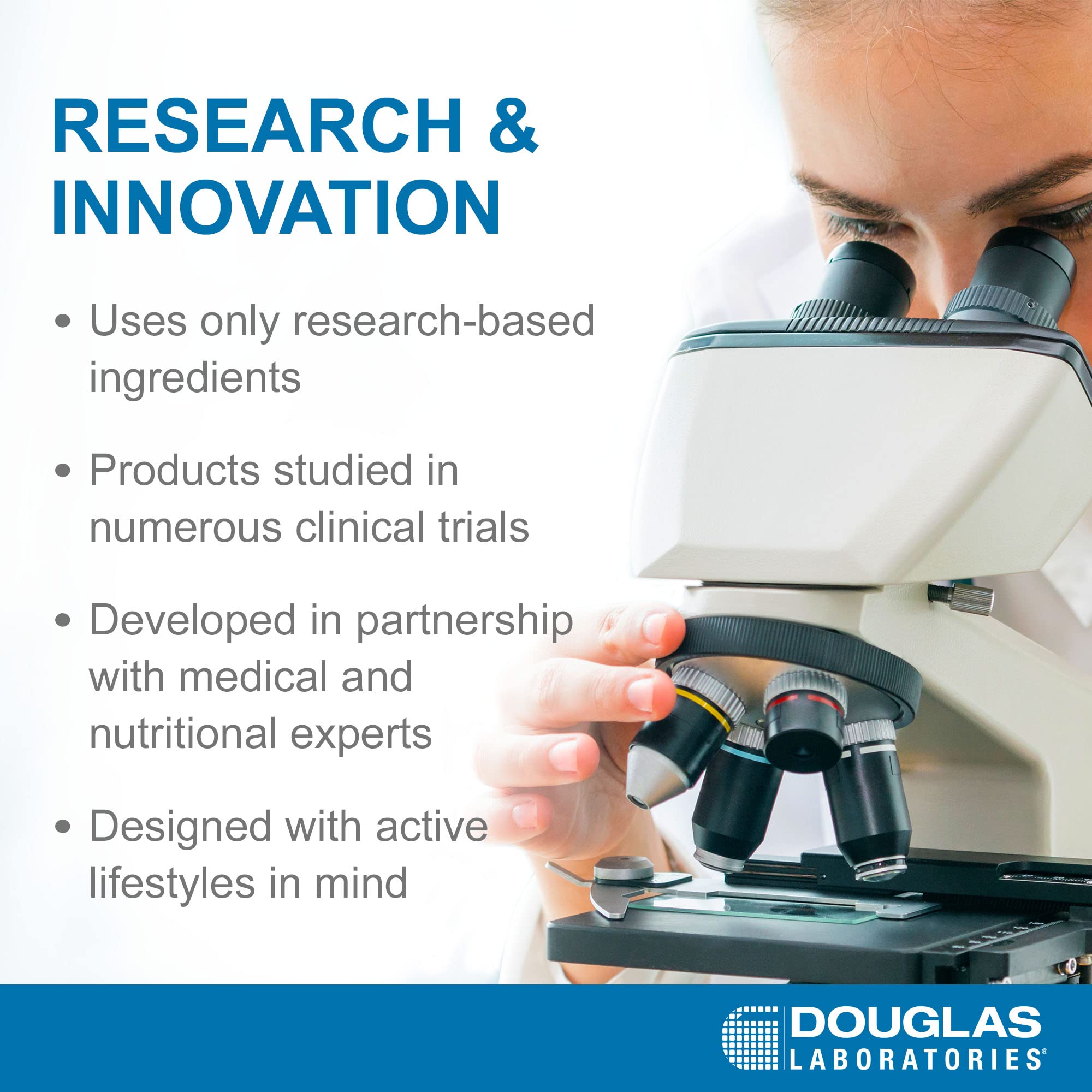 Douglas Laboratories AdrenoMend on countertop with glass of water for daily use.