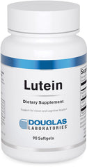 Douglas Laboratories Lutein 6 mg bottle with softgels for eye health support.