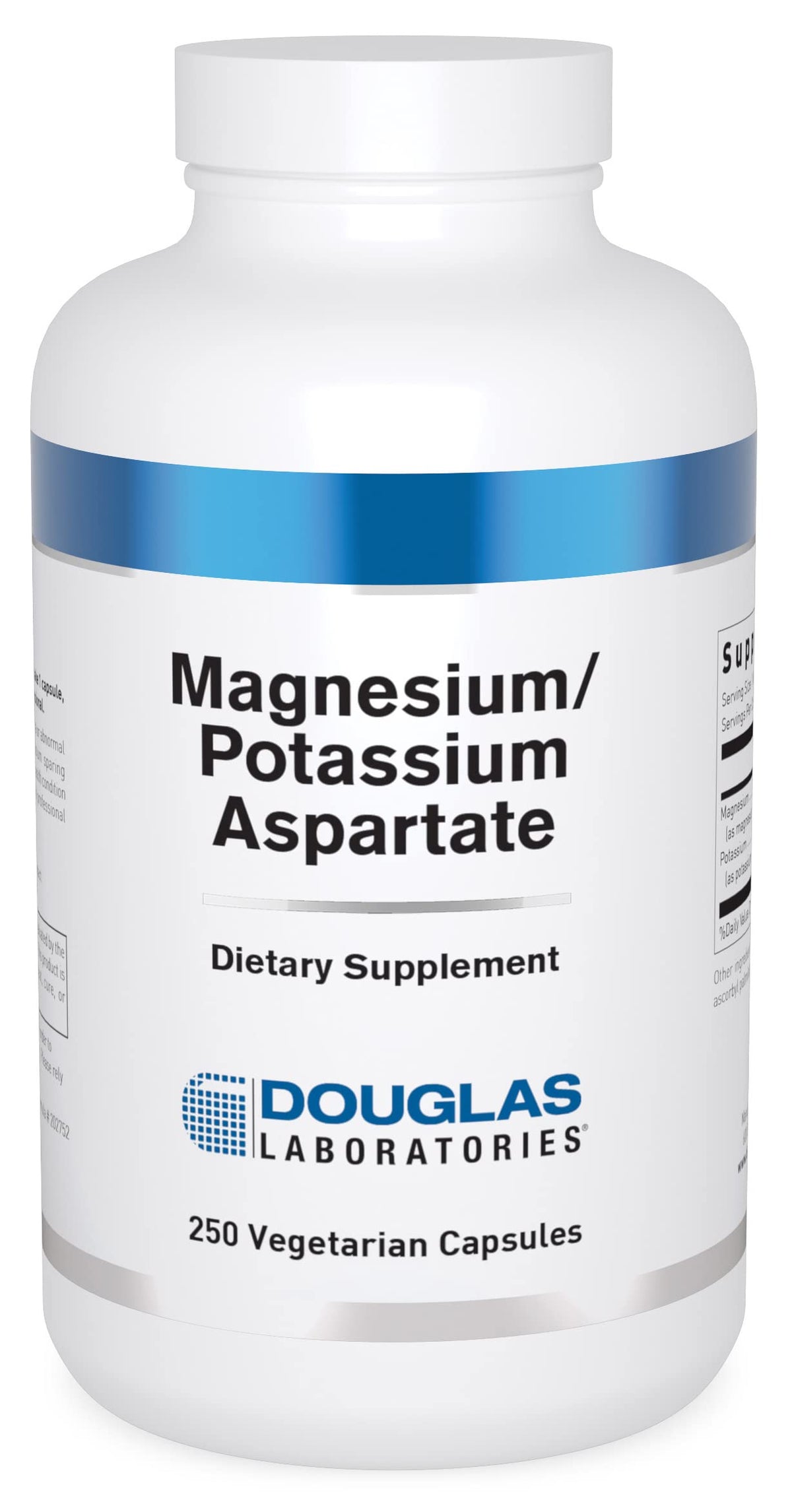 Douglas Laboratories magnesium/potassium aspartate 250 veg capsules bottle front for daily mineral support