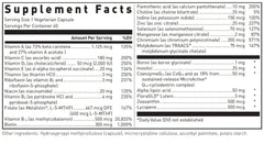 Douglas Laboratories Ultra Preventive 1 Daily bottle side view showing dosage for daily energy support.