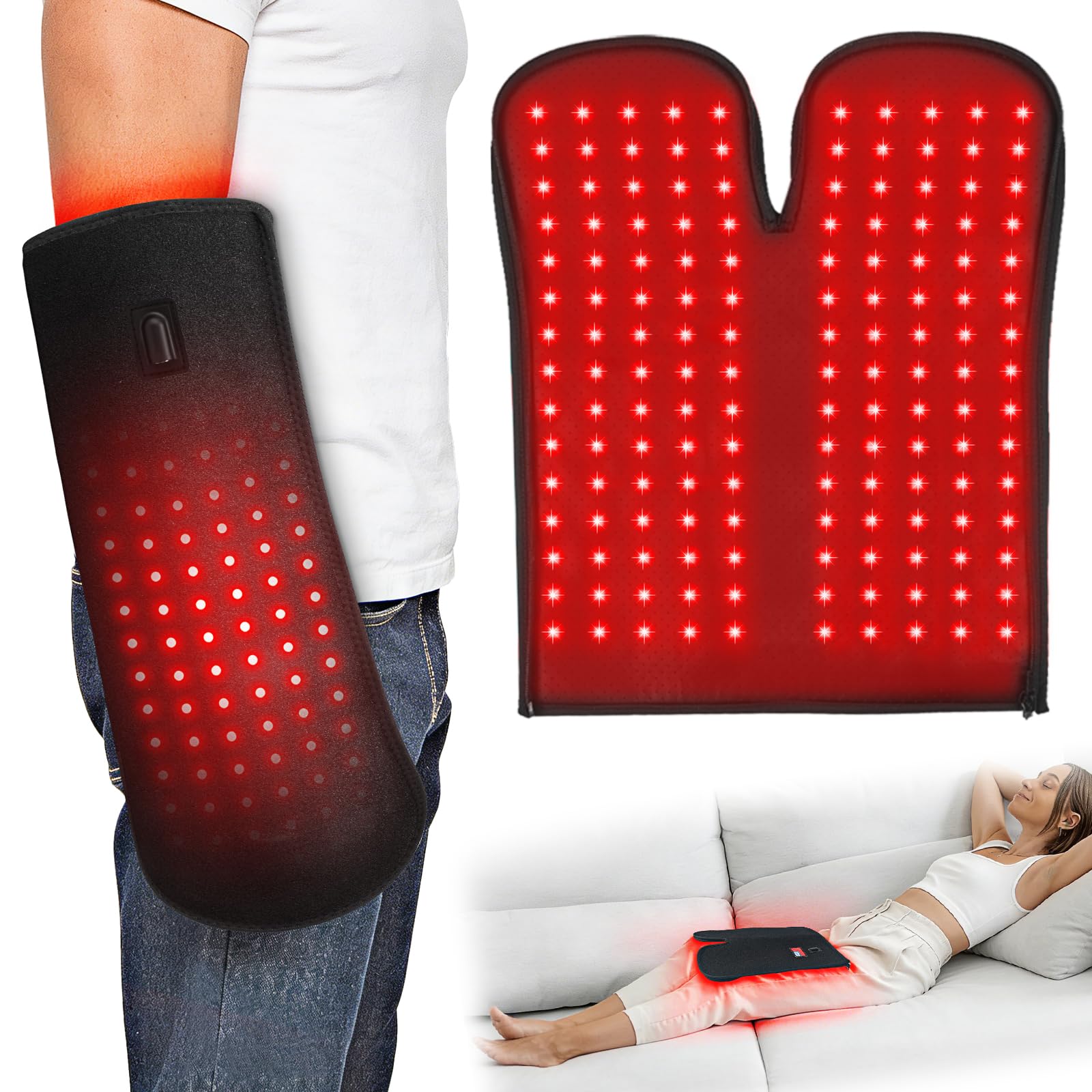 Dowceivm red light therapy hands and wrist device front view for daily comfort