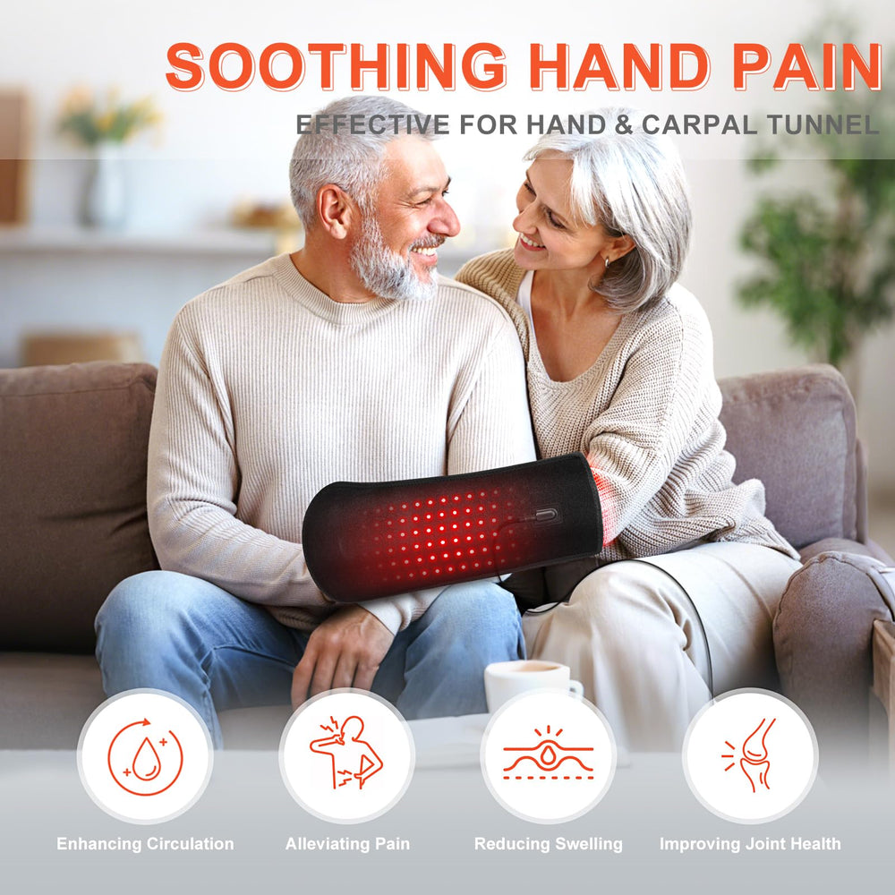 Dowceivm user applying device to hands during a relaxed home session