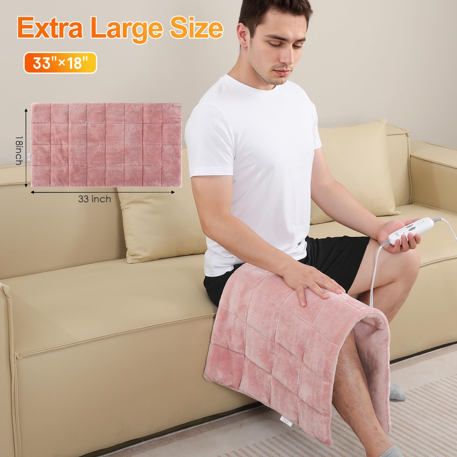Dowin's 9-foot cord provides flexible placement while relaxing in bed or on a sofa.