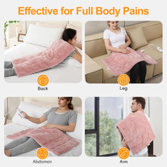 Dowin glass-beads weighted design conforms to the body for even heat distribution.