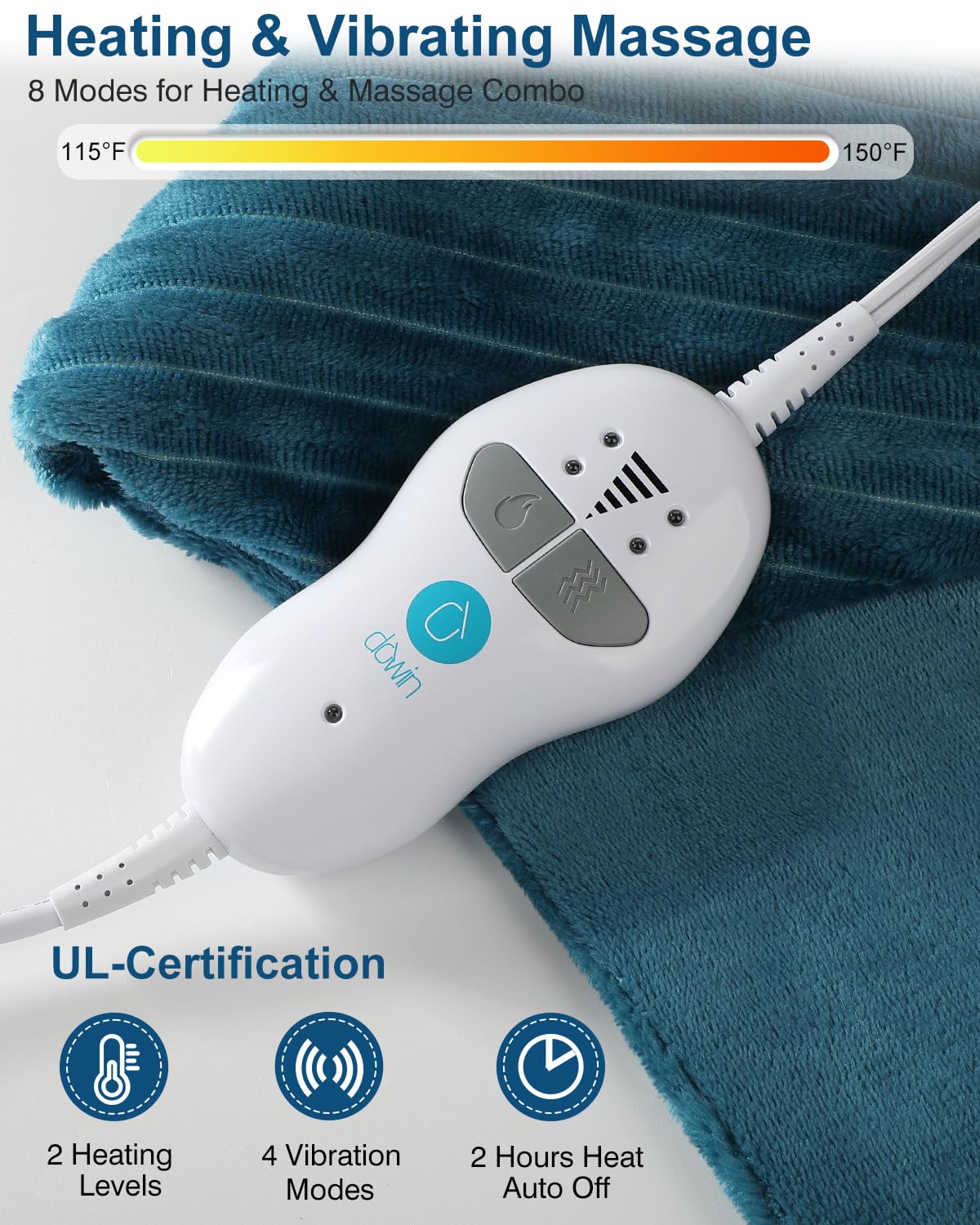 Dowin auto shut-off enhances safety and energy efficiency.