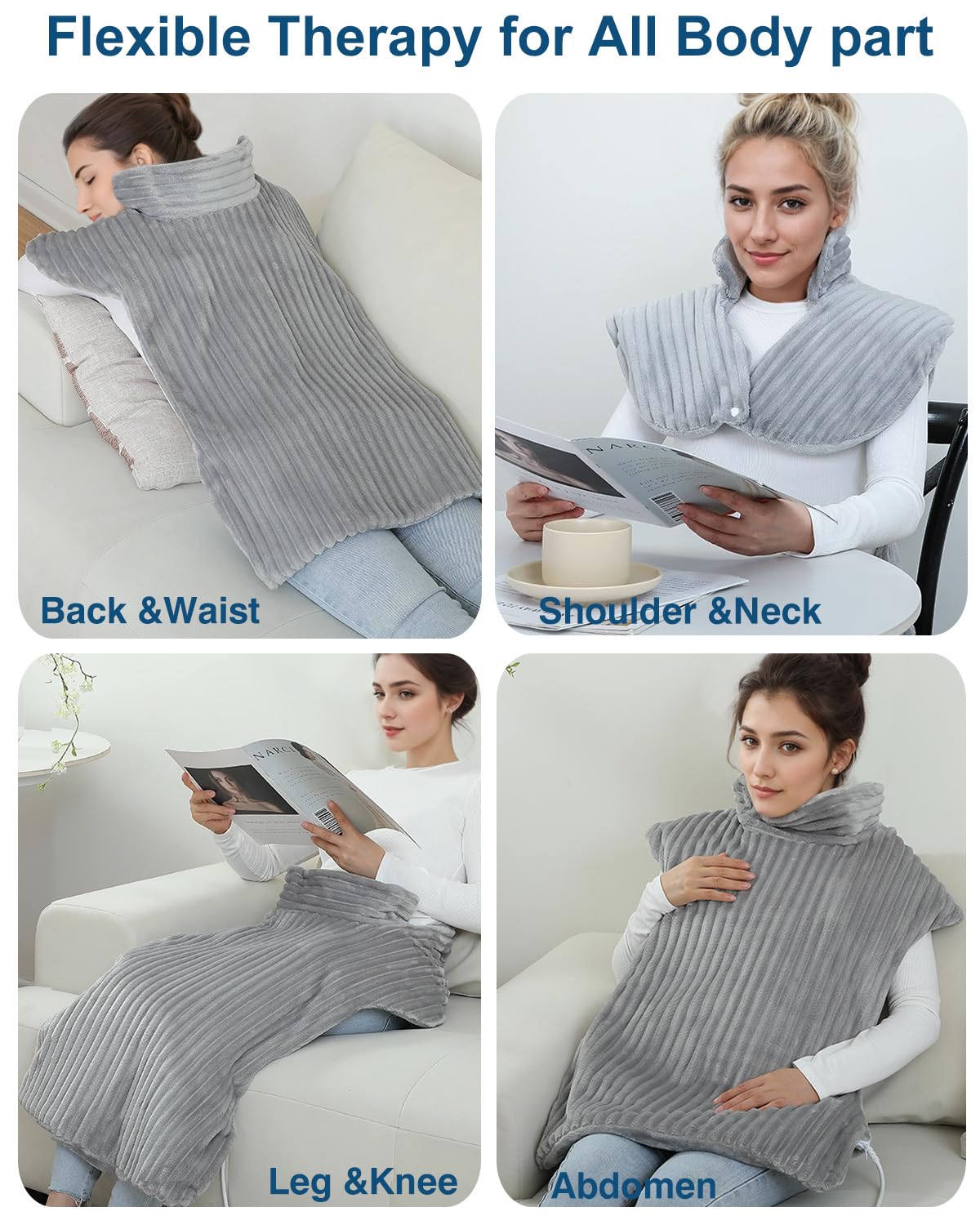 Dowin wearable design with weighted edges staying in place during activities.