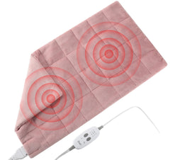 Dowin weighted heating pad provides full-coverage warmth for back, lap, and shoulders.