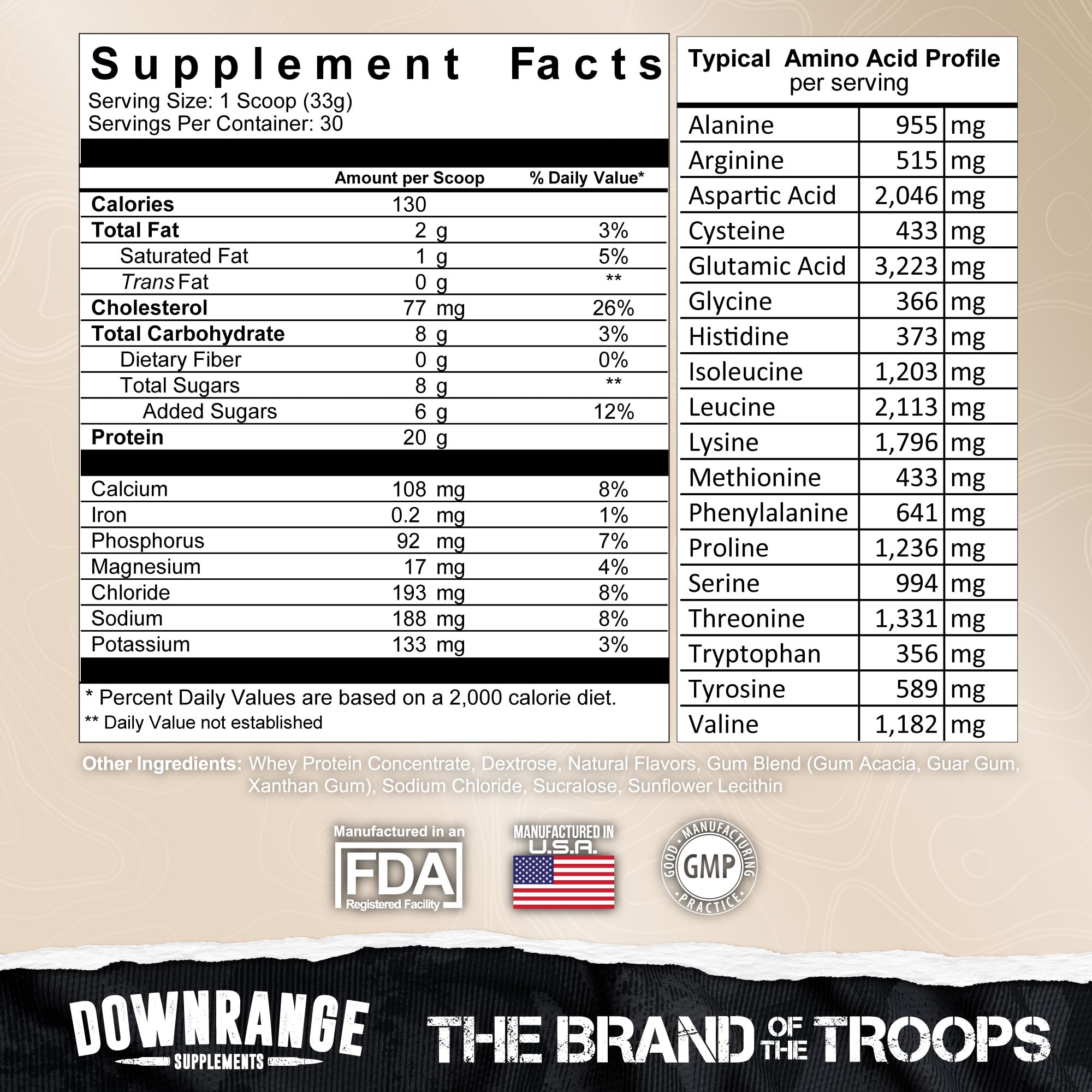 DownRange Mermite whey vanilla scoop showing convenient protein portion.