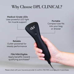 dpl clinical LED wand on neck area for targeted support and ease