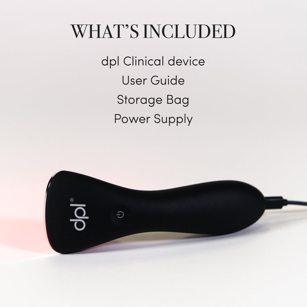 dpl clinical LED wand plugged in for consistent power during sessions