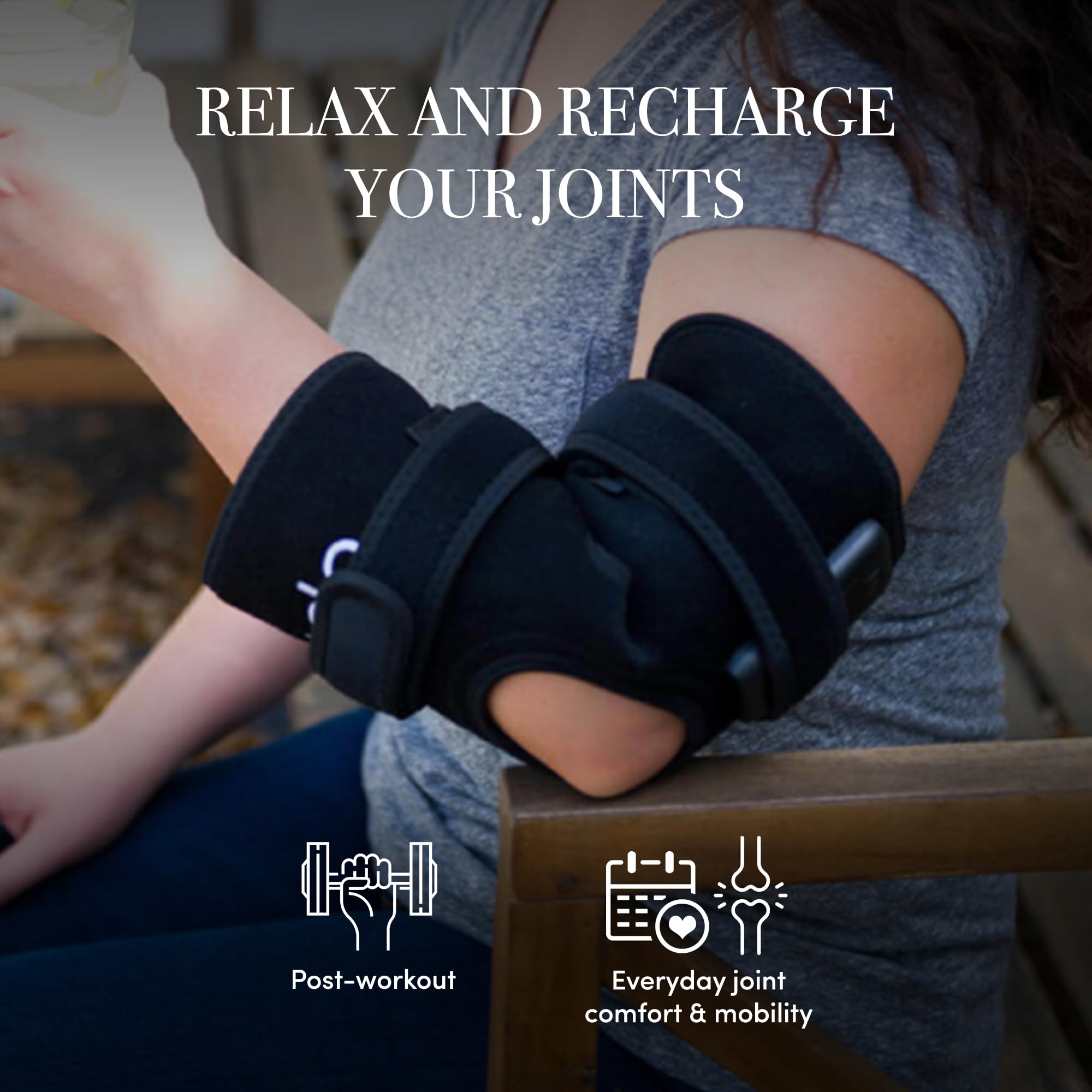 dpl Flex Joint Wrap elbow support with adjustable strap promotes hands-free comfort