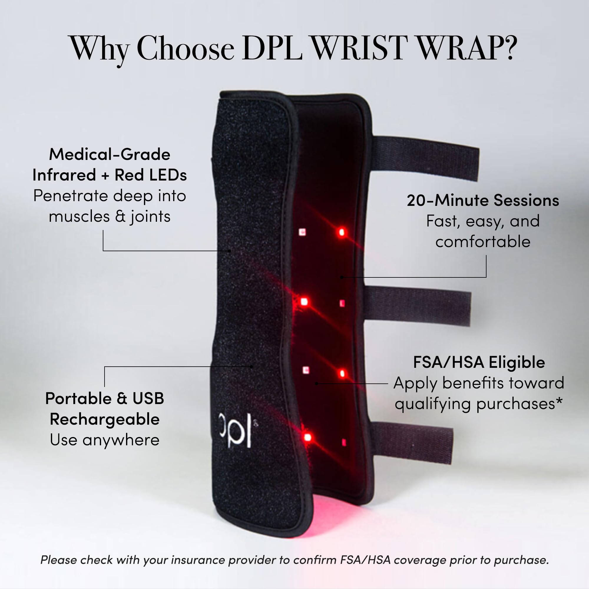 dpl wrist wrap cordless USB power for portable use