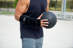 dpl wrist wrap in use illustrating hands-free therapy