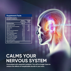 DQQI Tinnitus Relief capsules on table ready for use