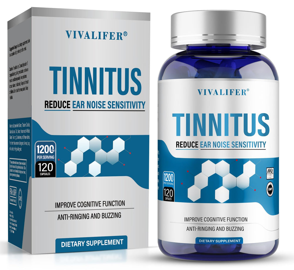 DQQI Tinnitus Relief capsules in a pack for daily ear health support.