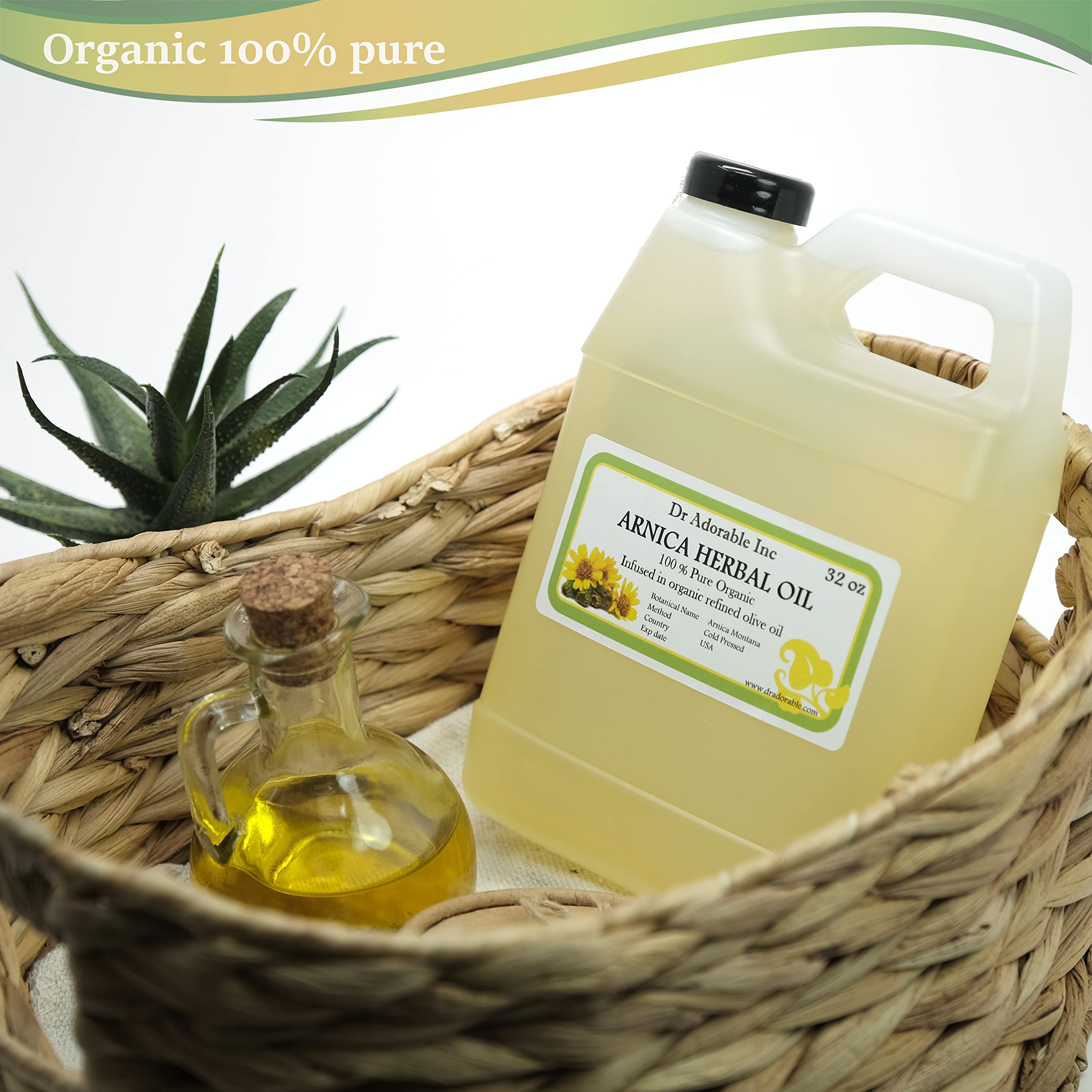 Dr Adorable Arnica Oil pour shot showing lightweight texture for easy application.