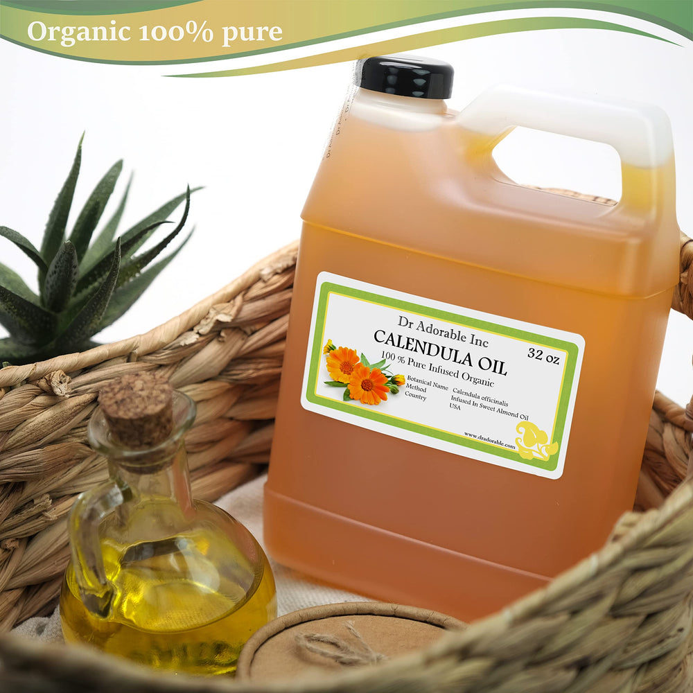 Dr Adorable Calendula Oil close-up of calendula flowers highlighting natural soothing imagery.