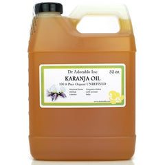 Dr Adorable Karanja Oil 32oz bottle for skin hydration and hair vitality.