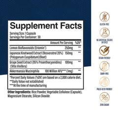 Product label of Dr. Ashley Wellness GLP-1 Gut Longevity for quick ingredient overview