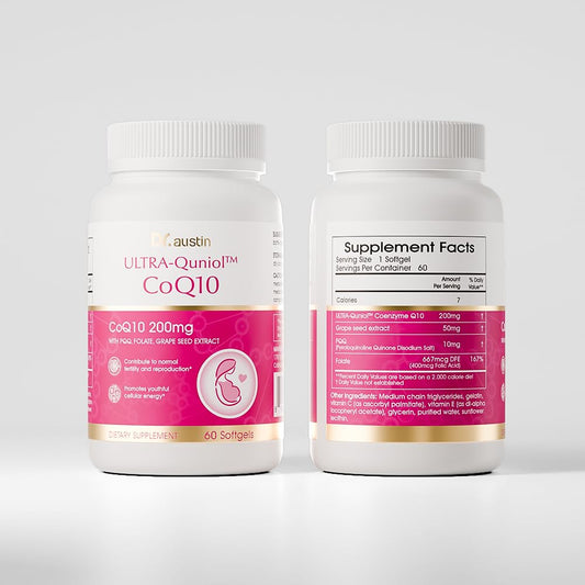 DR.AUSTIN DRAUSTIN PQQ capsule close-up shows mitochondrial wellness potential