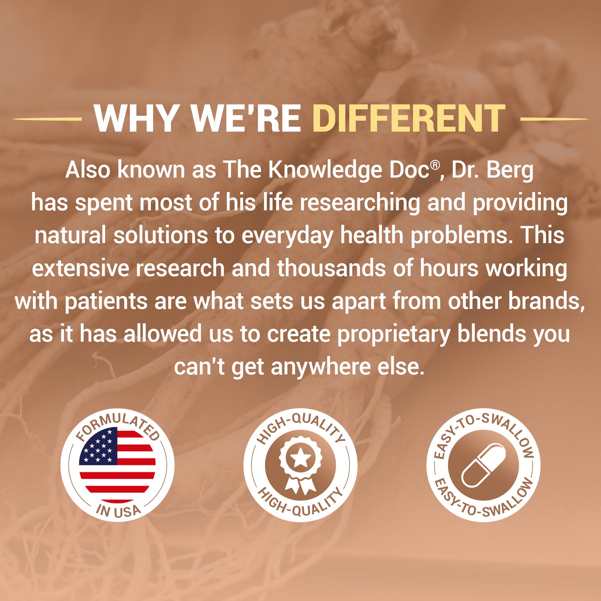 Korean red ginseng and trace minerals featured in Dr. Berg vitamins