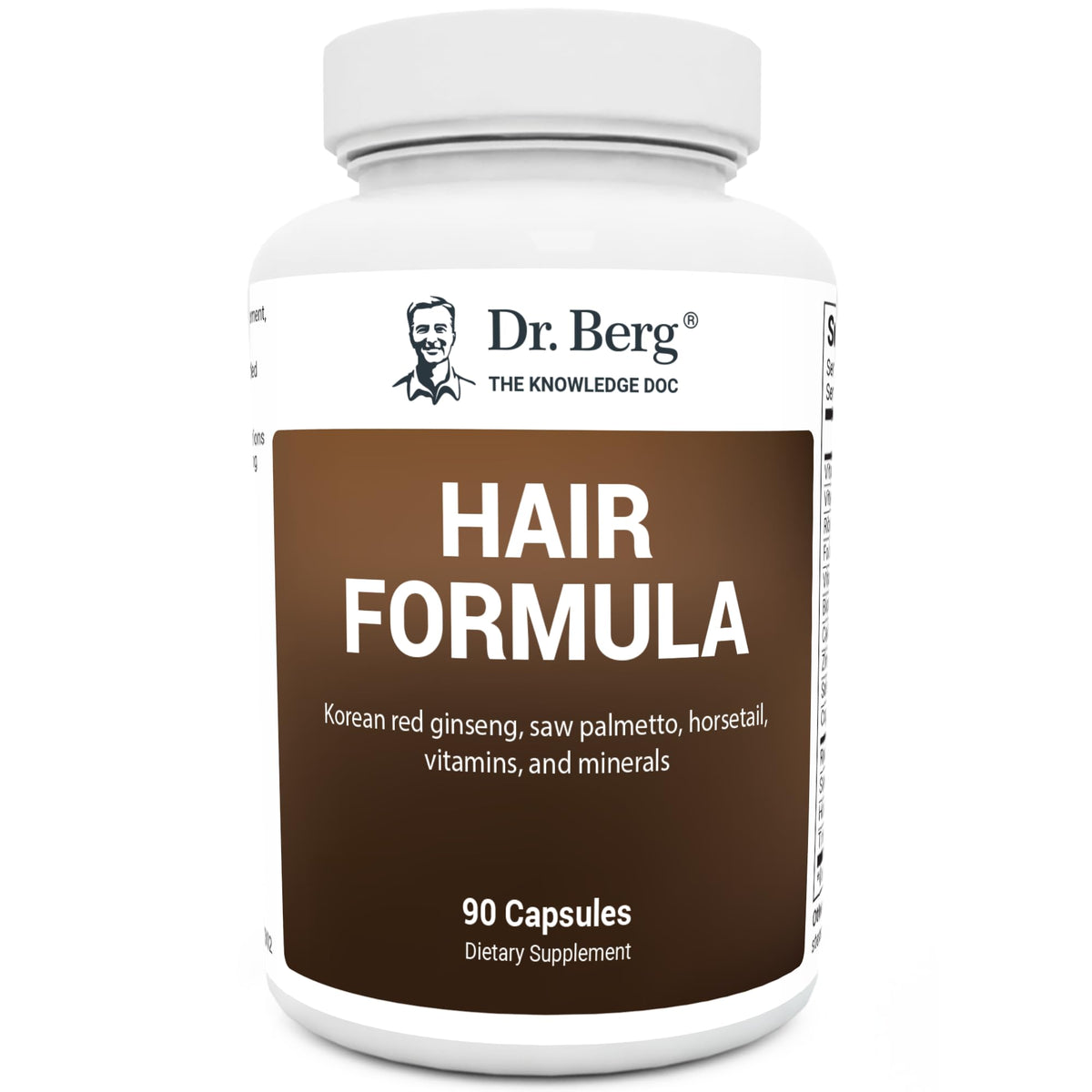 Dr. Berg All-in-One Vitamins bottle shows hair, skin, and nails support