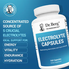Dr. Berg Electrolyte Capsules keto-friendly label indicating sugar-free hydration