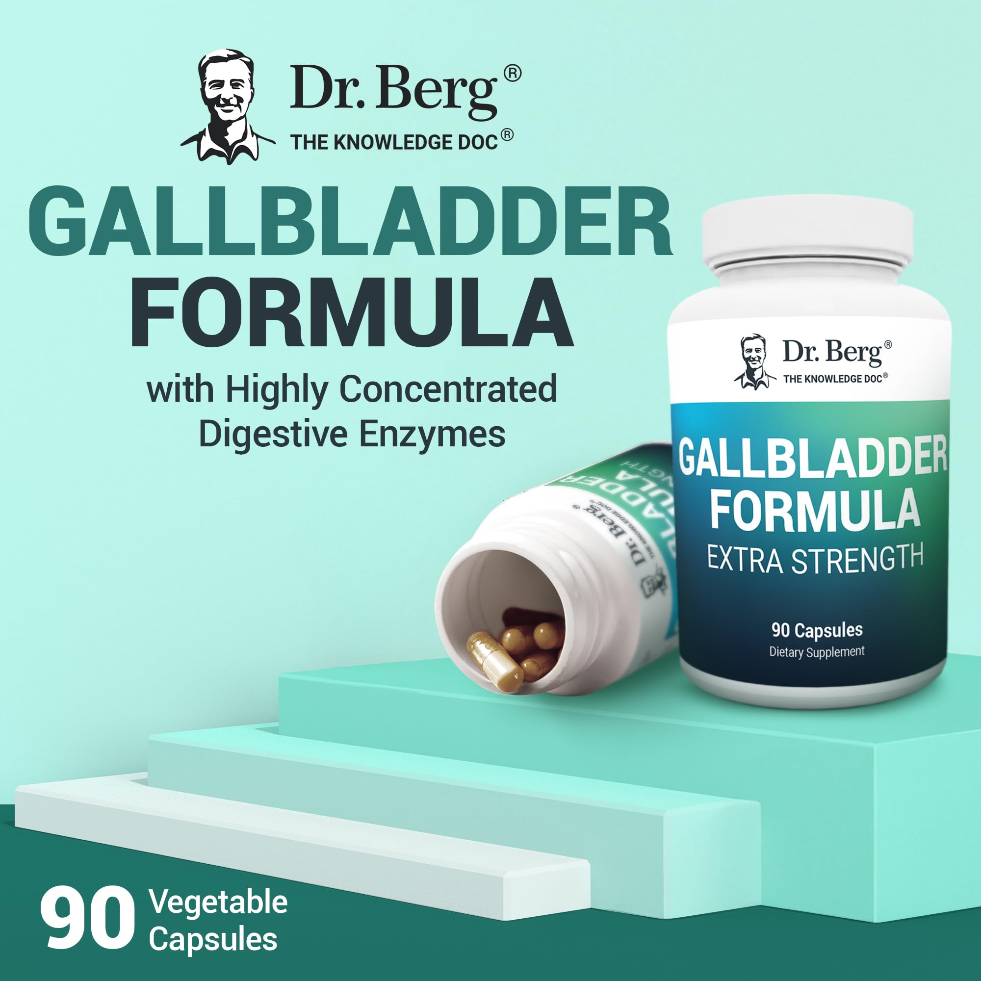Dr. Berg Gallbladder Formula 90 vegetable capsules for a long-term supply