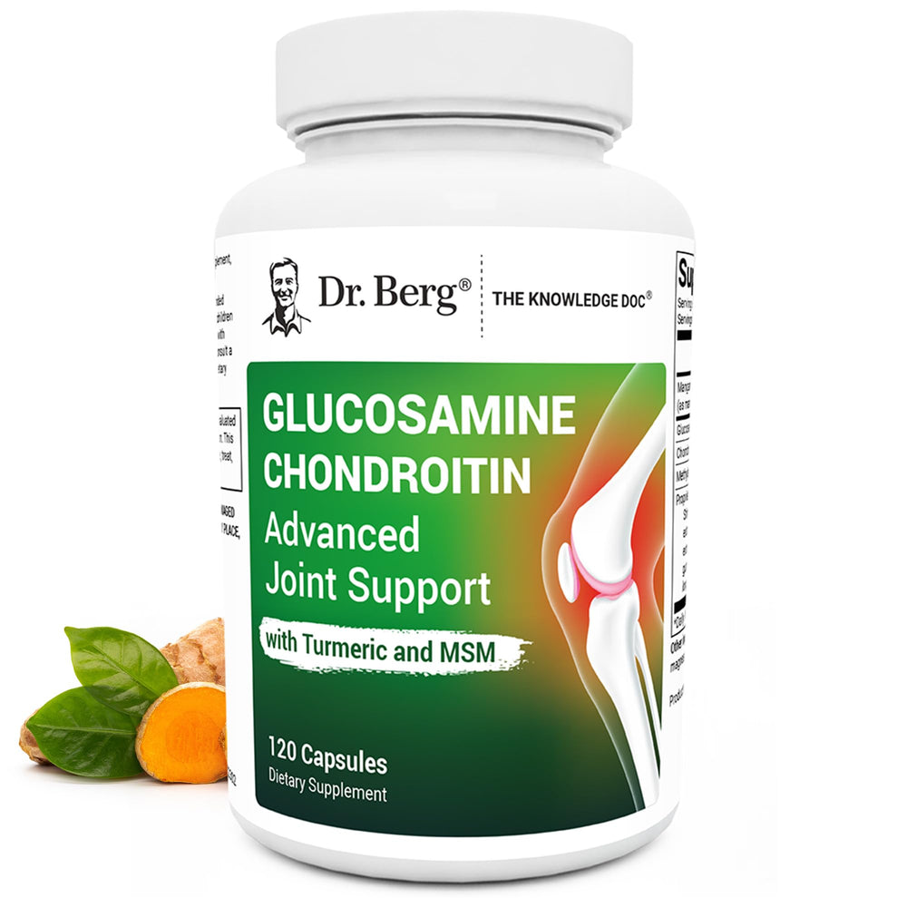 Dr. Berg Glucosamine bottle emphasizes joint support formula for daily use