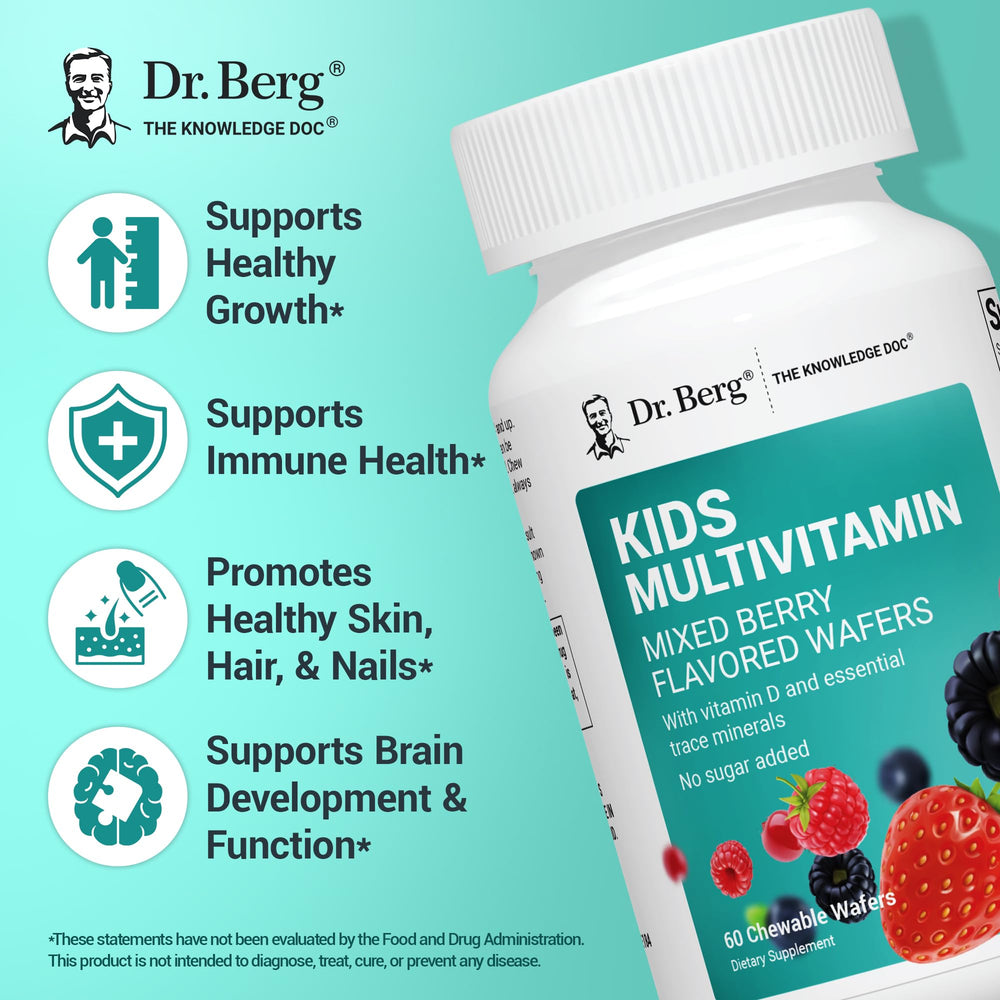 Dr. Berg multivitamin packaging shown for easy, on-the-go use.