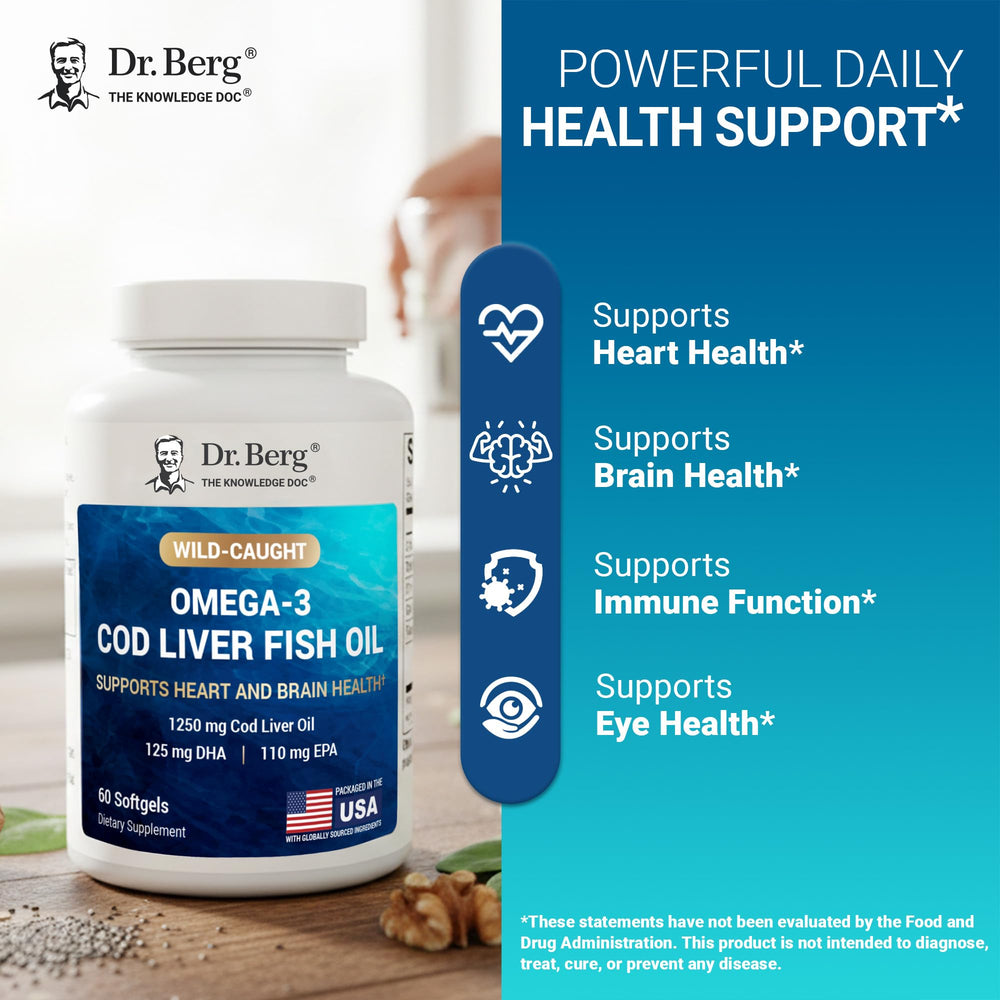 US CGMP facility manufacturing Dr. Berg Omega-3 supplement.