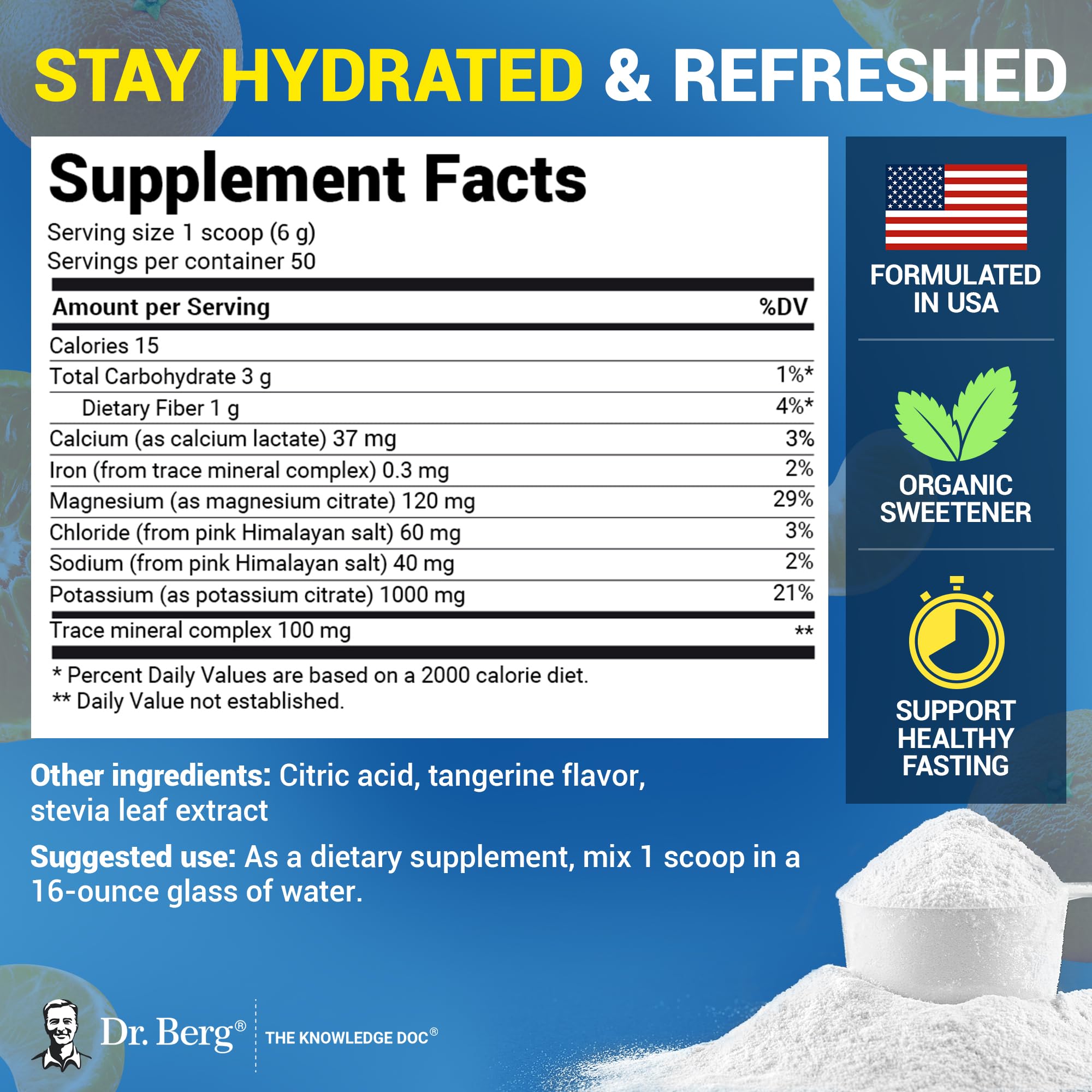 Pink Himalayan salt source in the formula for clean electrolytes.