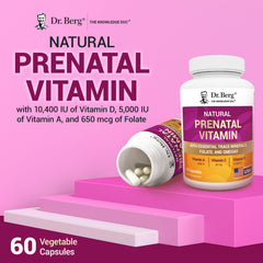 Dr. Berg Prenatal packaging box shows easy-to-store prenatal vitamins.