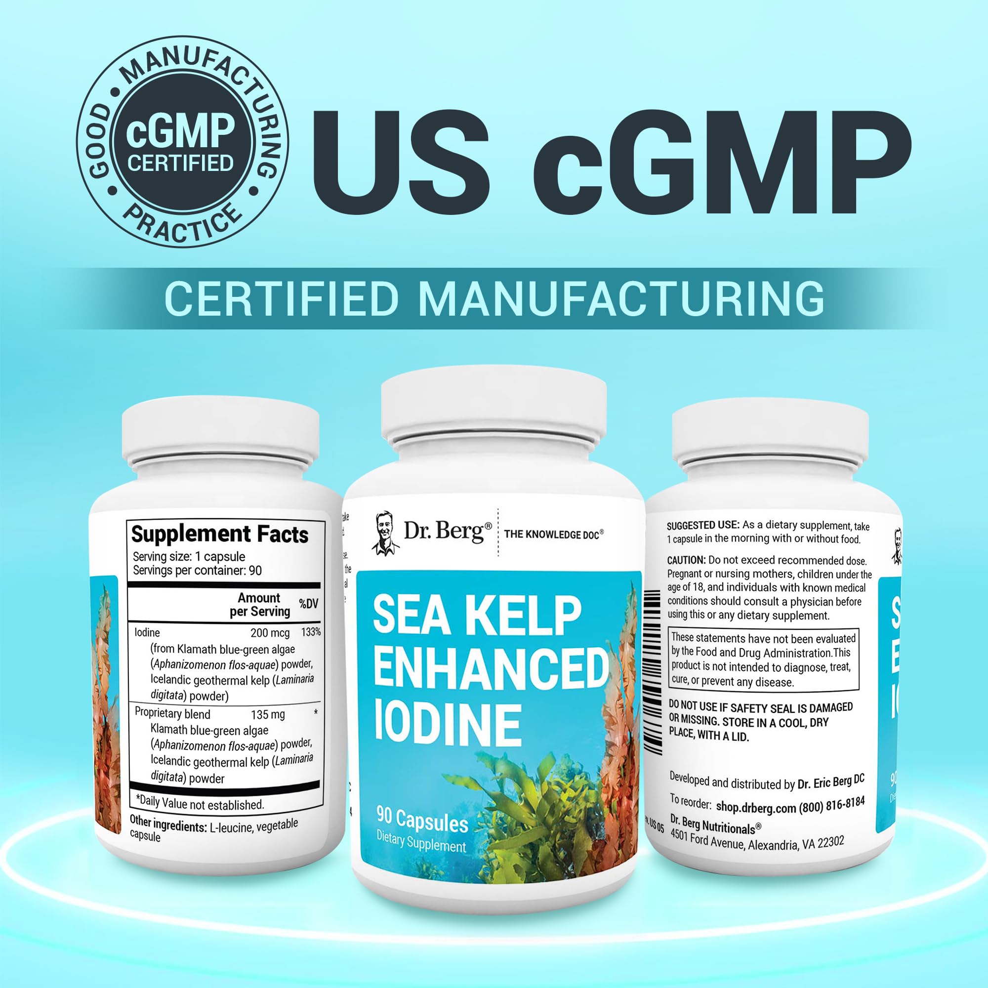 Dr. Berg Sea Kelp Iodine packaging in eco-friendly box