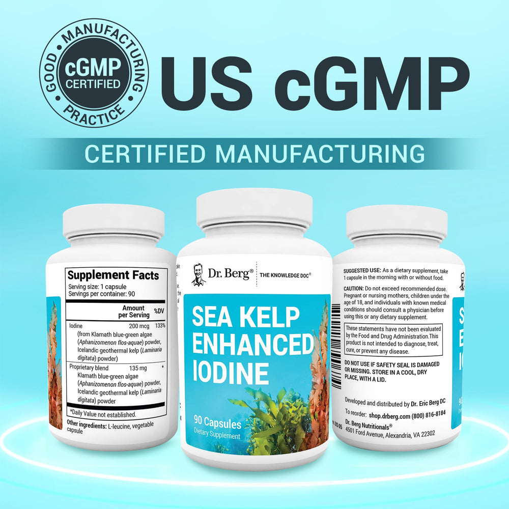 Dr. Berg Sea Kelp Iodine packaging in eco-friendly box