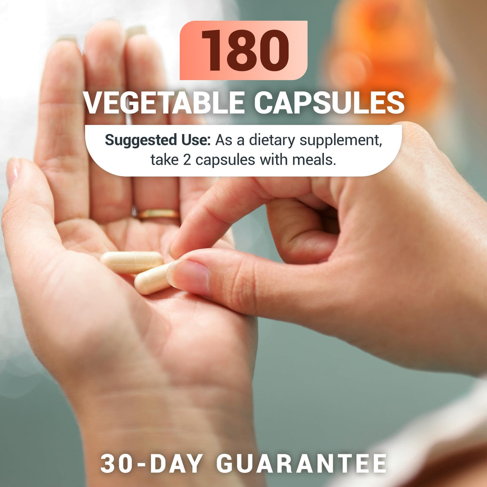 Dr. Berg Advanced Digestive Enzymes bottle with serving suggestion for easy meal-time dosing
