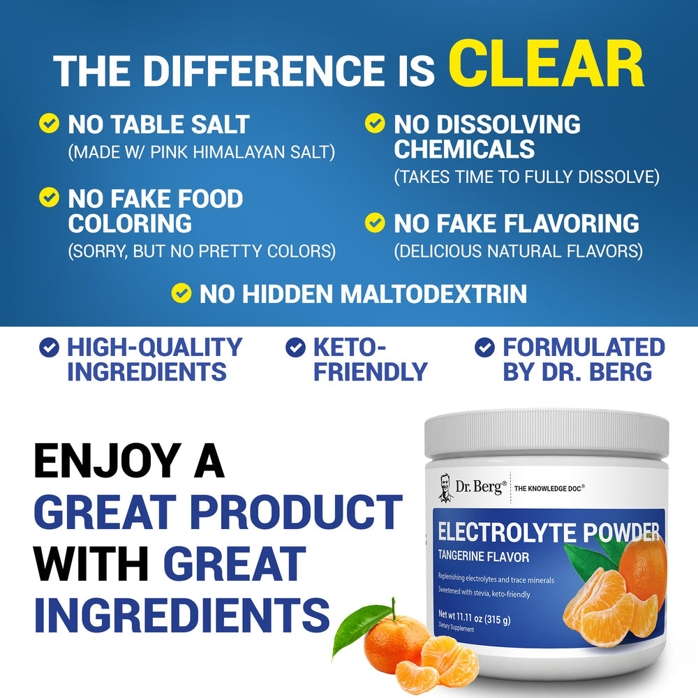 Close-up of trace minerals in Dr. Berg electrolyte blend.