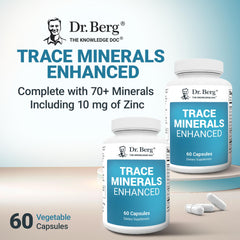 Dr. Berg Trace Minerals ingredients list highlighting essential trace elements.