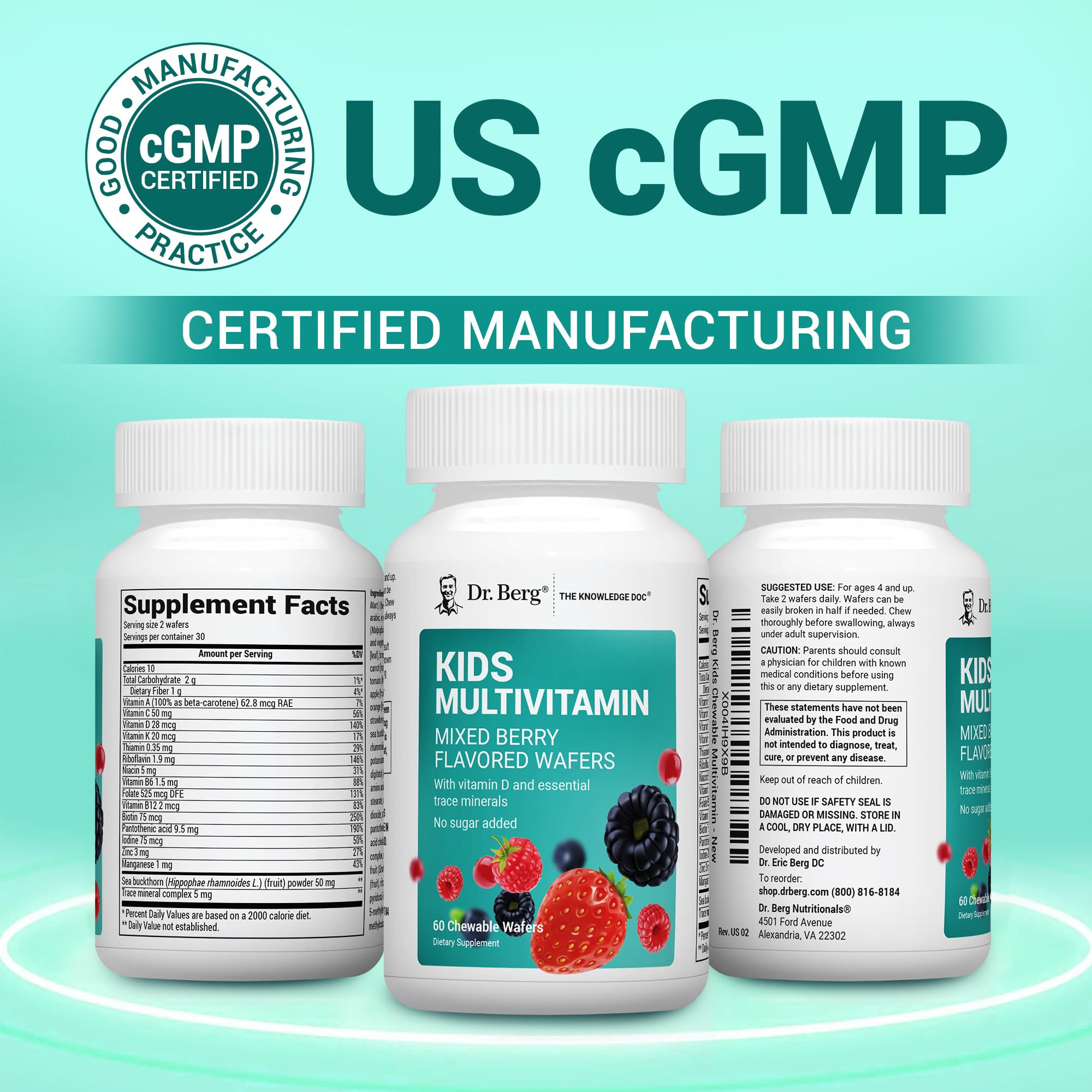 US GMP manufacturing facility ensures consistent quality control.