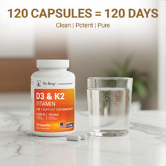 Retail display carton featuring Dr. Berg vitamin D3 and K2