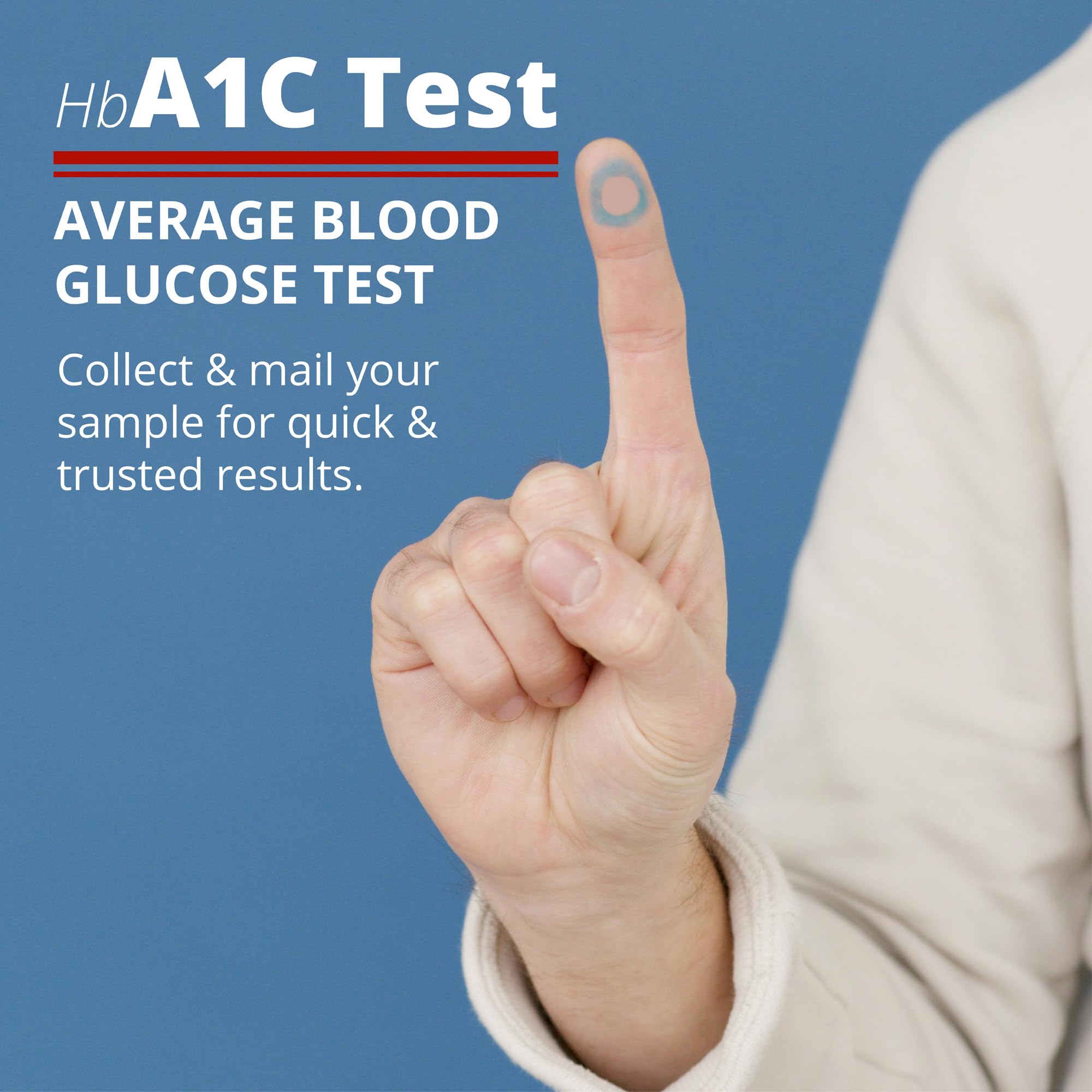 Dr. Boz hba1c test kit in use demonstrates simple at-home sampling process.